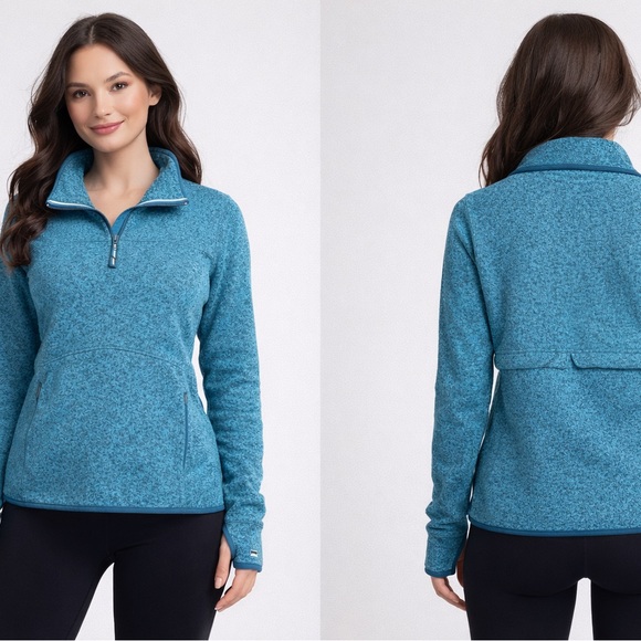 lululemon athletica Sweaters - Lululemon Teal Half-Zip Pullover | Kids Large | Fits Petite Women Size XS